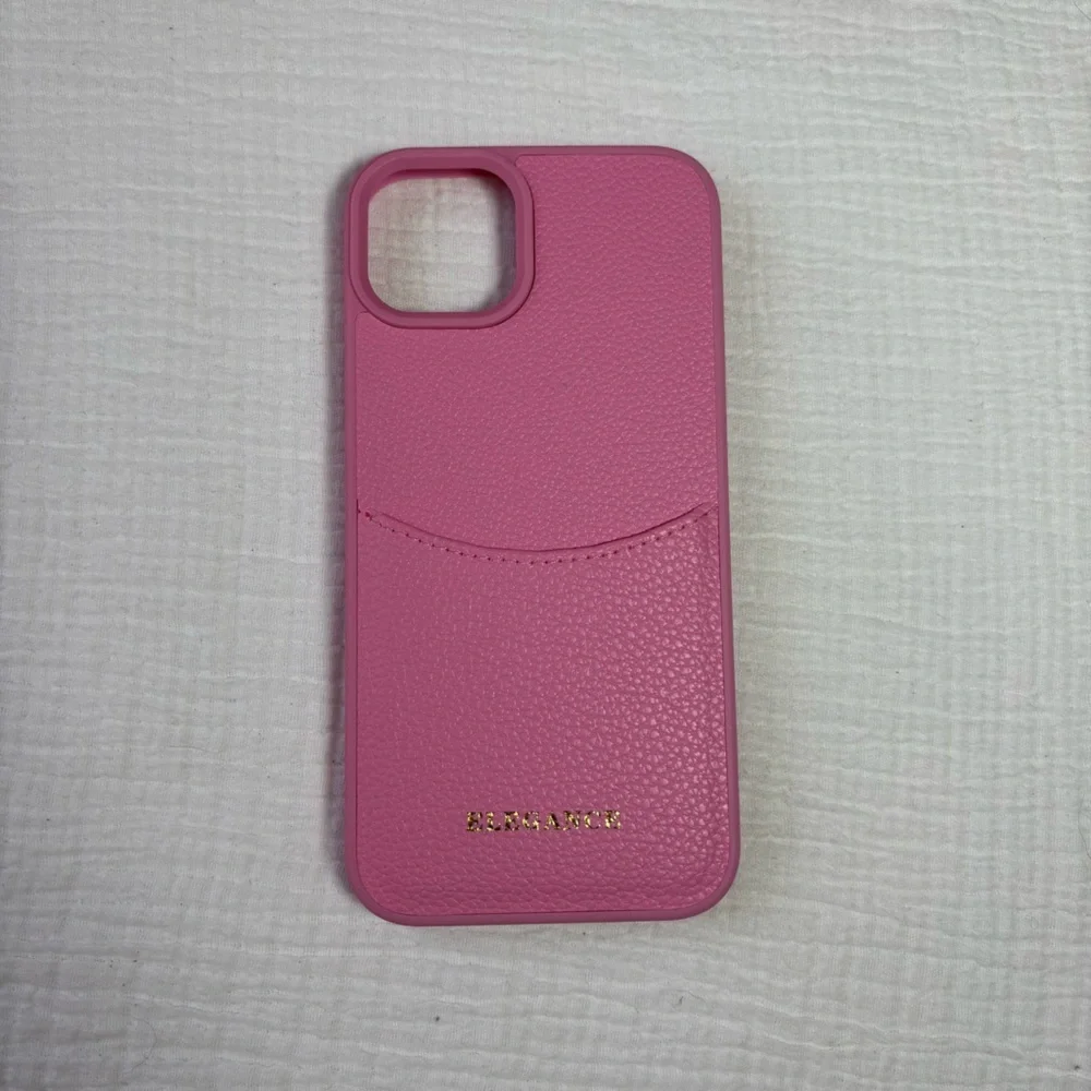 iPhone 15 Plus Pink Leather Phone Case
